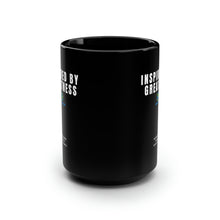 Load image into Gallery viewer, INSPIRED BY GREATNESS Black Mug, 15oz